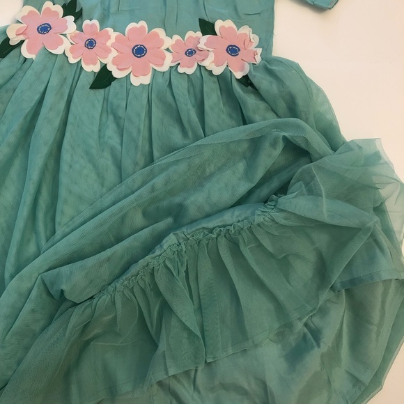 NWT Mini Boden Flower Appliqué Dress - Picture 8 of 11